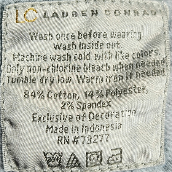 LC Lauren Conrad 5 Pocket Low Rise Denim Blue Jeans Size 8 - Picture 8 of 8